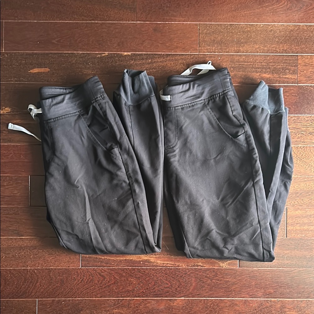 Figs Zamora High Waist Jogger Scrub Pant Black XS